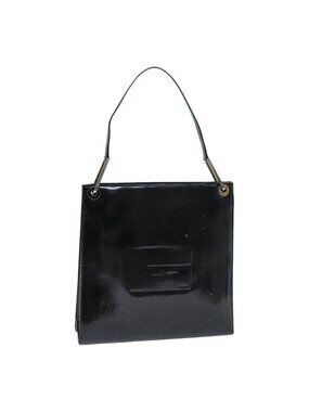 Authentic GUCCI Shoulder Bag Patent leather Black 001 1013 3037